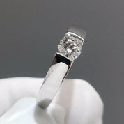 18K White Gold 0.5 Ct Round Cut Diamond Mens Wedding Band-Evani Naomi Jewelry