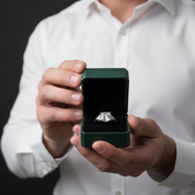 18K White Gold 3.0 Ct Cushion Cut Diamond Option Engagement - Evani Naomi Jewelry