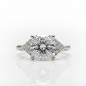 18K White Gold 3.0 Ct Cushion Cut Diamond Option Engagement - Evani Naomi Jewelry