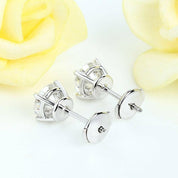 18K White Gold Diamond Stud Earrings-Evani Naomi Jewelry