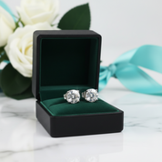 18K White Gold Diamond OptionStud Earrings - Evani Naomi Jewelry