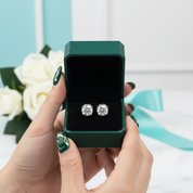 18K White Gold Diamond OptionStud Earrings - Evani Naomi Jewelry