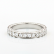 18K White Gold Round Diamond OptionEternity Wedding Band - Evani Naomi Jewelry