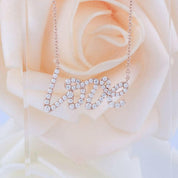 18k Rose Gold Round Diamond Love Pendant Necklace-Evani Naomi Jewelry