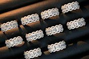18k Solid Gold Diamond Wedding Band-Evani Naomi Jewelry