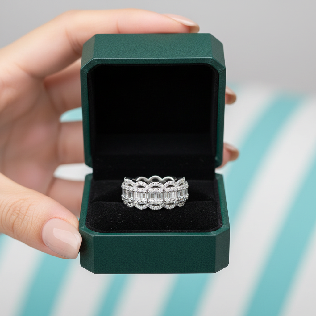 18k Solid Gold Diamond OptionWedding Band - Evani Naomi Jewelry