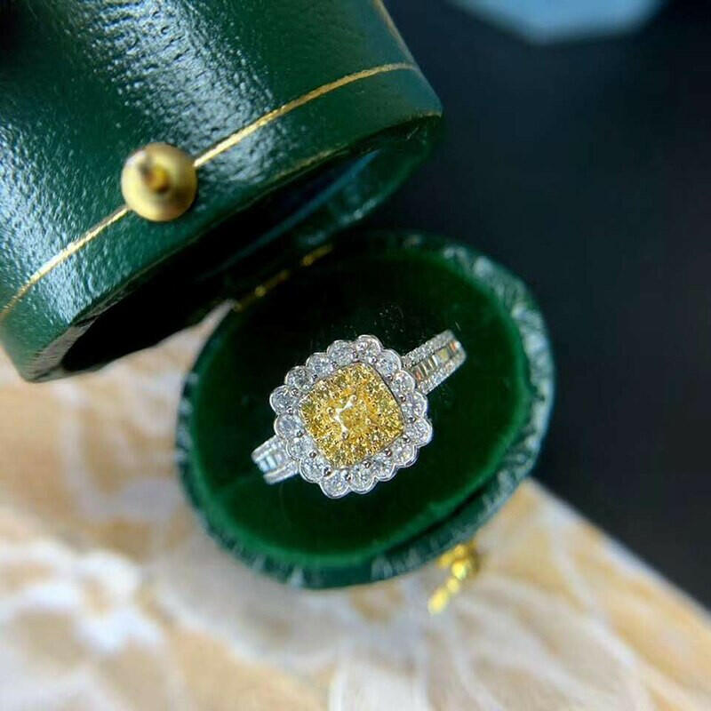 18k White Gold Diamond Engagement Ring-Evani Jewelry