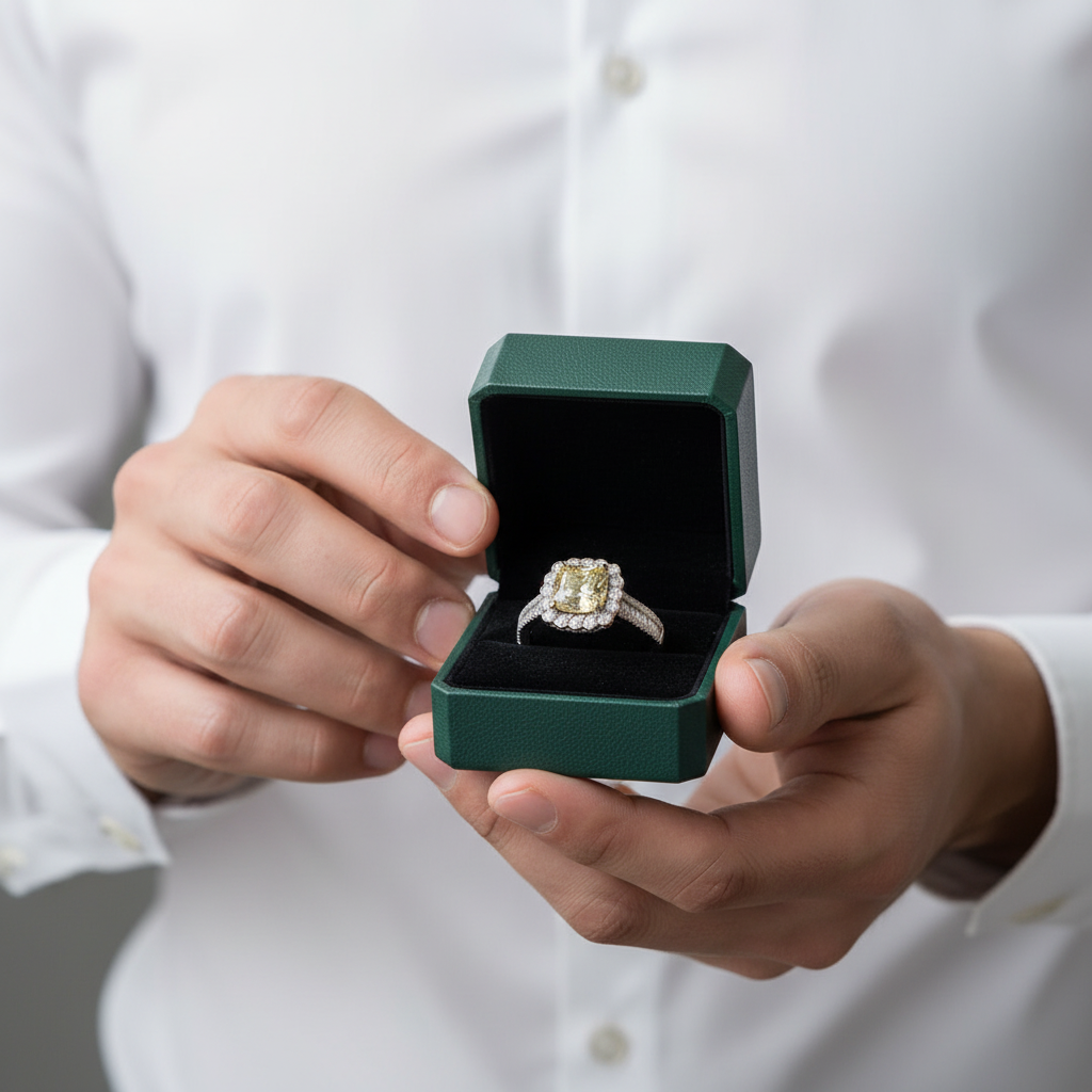 18k White Gold Diamond OptionEngagement Ring