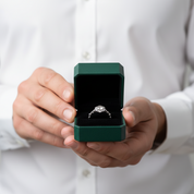 18k White Gold Round Cut Diamond Option Engagement Ring