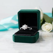 18k White Gold Round Cut Diamond Option Engagement Ring