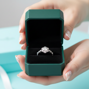18k White Gold Round Cut Diamond Option Engagement Ring