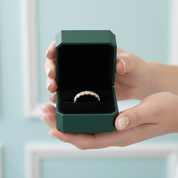 18k Yellow Gold Round Cut Diamond OptionWedding Band - Evani Naomi Jewelry