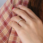 18k Yellow Gold Round Cut Diamond Wedding Band-Evani Naomi Jewelry