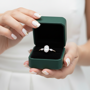 18k Yellow Gold Three Stone Diamond Option Engagement Ring - Evani Naomi Jewelry