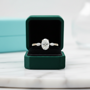 18k Yellow Gold Three Stone Diamond Option Engagement Ring - Evani Naomi Jewelry