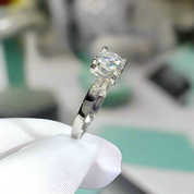 1.0 Carat Round Cut Diamond Engagement Ring-Evani Naomi Jewelry
