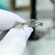 1.0 Carat Round Cut Diamond Engagement Ring-Evani Naomi Jewelry
