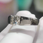 1.0 Carat Round Cut Diamond Men's Wedding Ring-Evani Naomi Jewelry