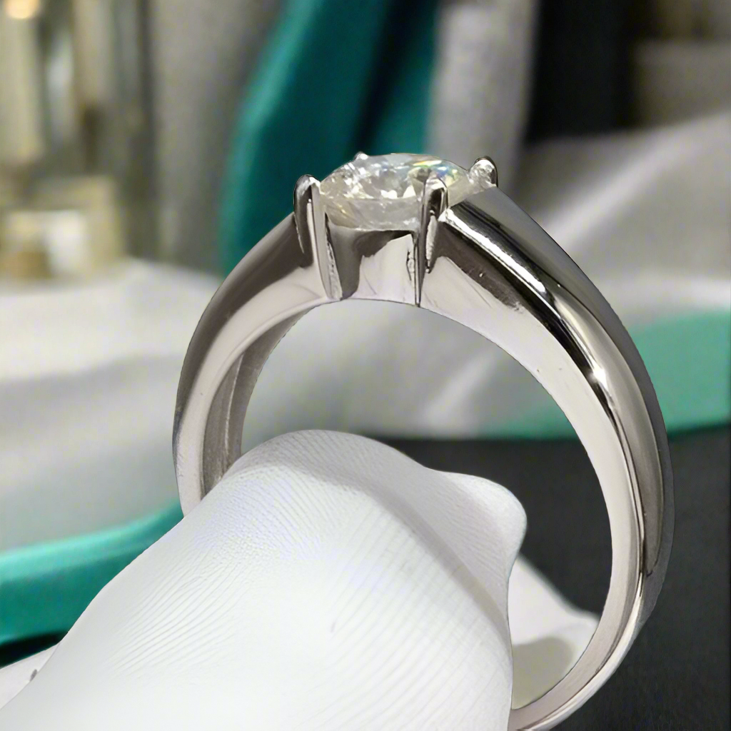 1.0 Carat Round Cut Diamond Men's Wedding Ring-Evani Naomi Jewelry
