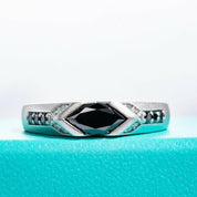 1.0 Ct Black Marquise Diamond Engagement Ring-Evani Naomi Jewelry