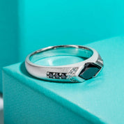 1.0 Ct Black Marquise Diamond Engagement Ring-Evani Naomi Jewelry