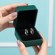 1.0 Ct Black Round Diamond Option Hoop Earrings