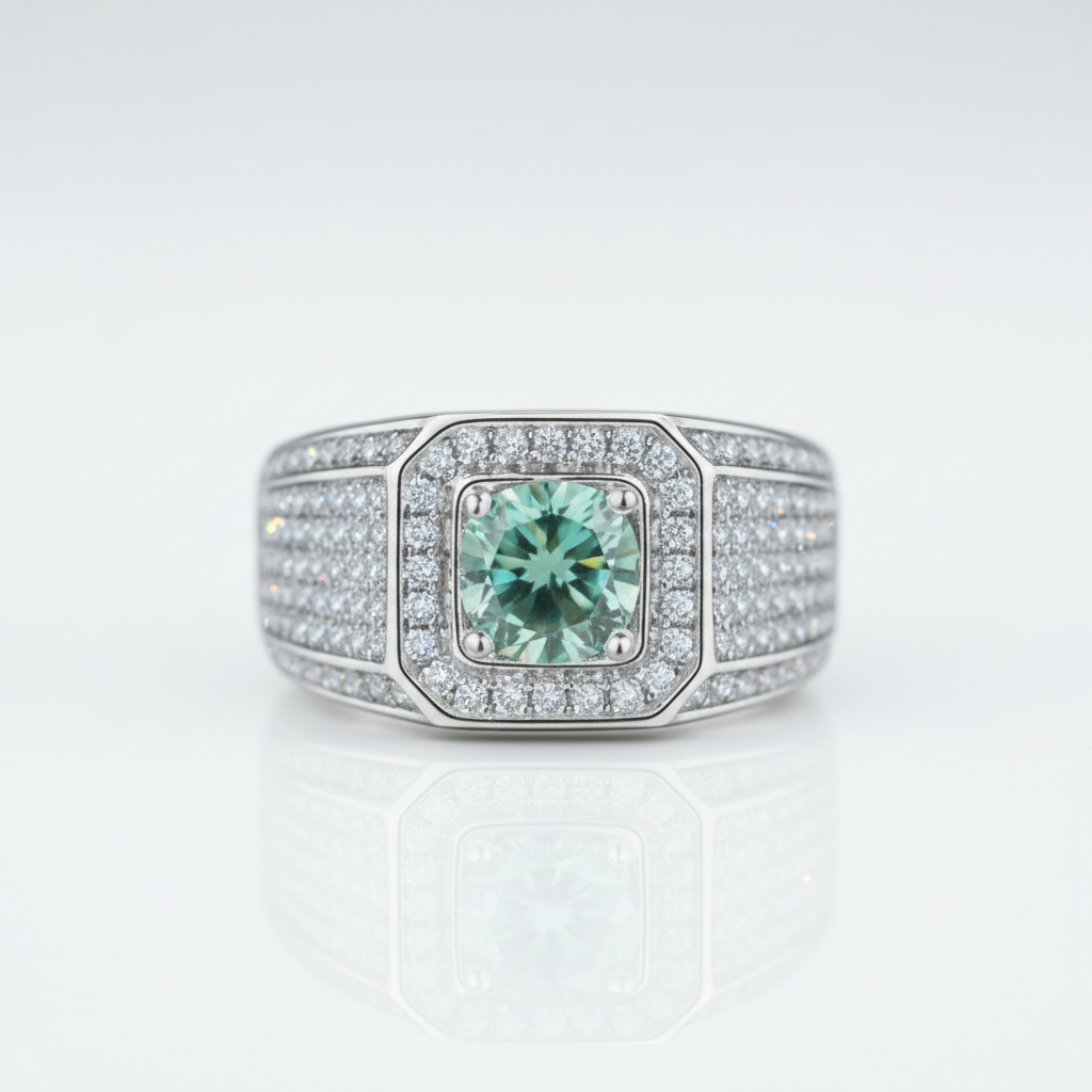 1.0 Ct Brilliant Round Cut Diamond Option Men's Ring - Evani Naomi Jewelry