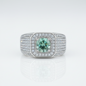 1.0 Ct Brilliant Round Cut Diamond Option Men's Ring - Evani Naomi Jewelry