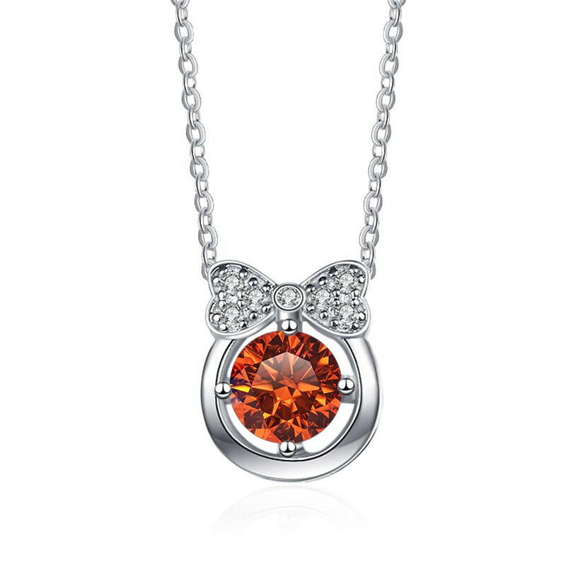 1.0 Ct Diamond Bowknot Pendant Necklace-Evani Naomi Jewelry