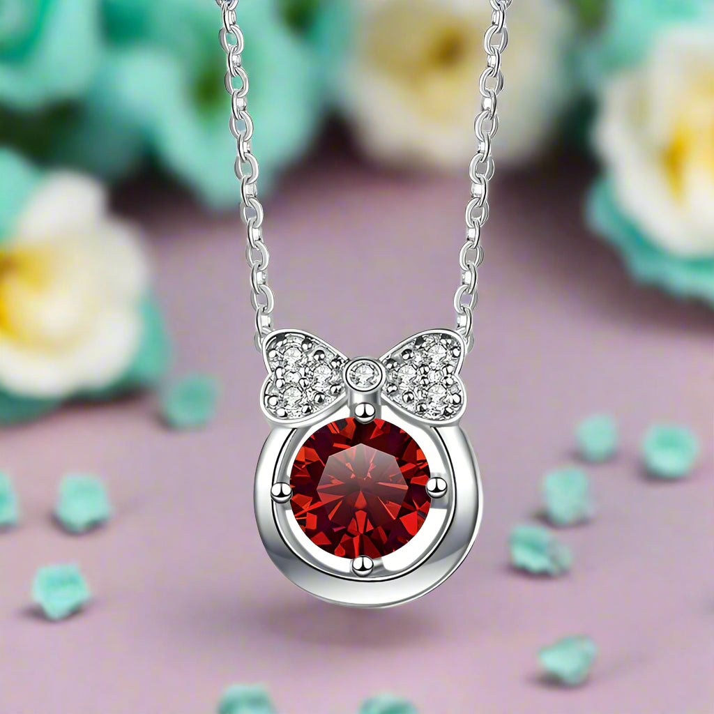 1.0 Ct Diamond Bowknot Pendant Necklace-Evani Naomi Jewelry