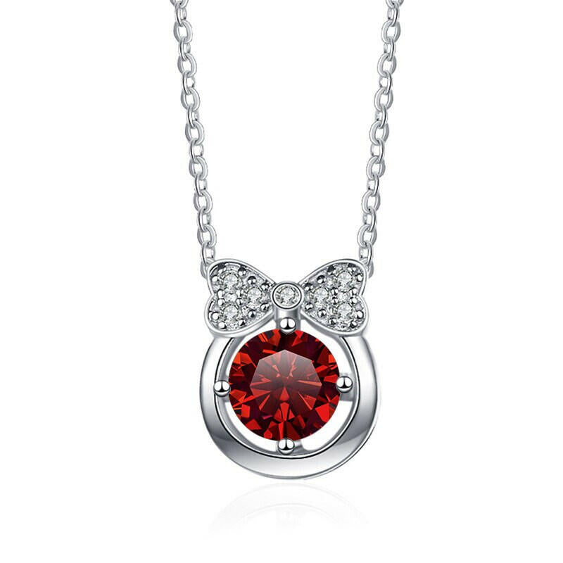 1.0 Ct Diamond Bowknot Pendant Necklace-Evani Naomi Jewelry