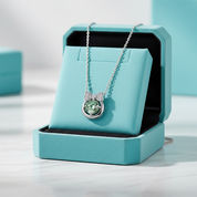 1.0 Ct Peridot Birthstone Bowknot Pendant Necklace-Evani Jewelry