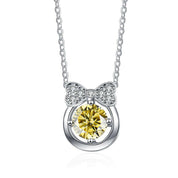 1.0 Ct Diamond Bowknot Pendant Necklace-Evani Naomi Jewelry