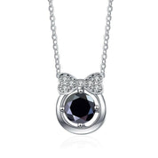 1.0 Ct Diamond Bowknot Pendant Necklace-Evani Naomi Jewelry