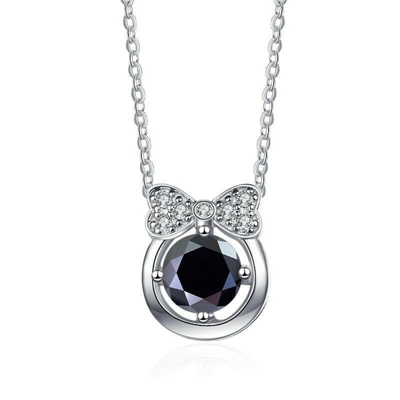 1.0 Ct Diamond Bowknot Pendant Necklace-Evani Naomi Jewelry