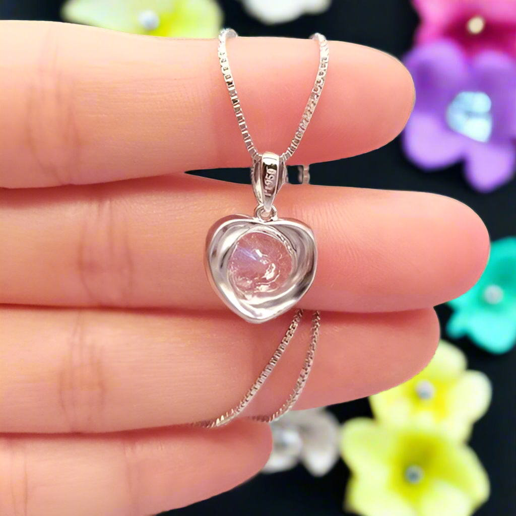 1.0 Ct Diamond Classic Heart Pendant Necklace-Evani Naomi Jewelry