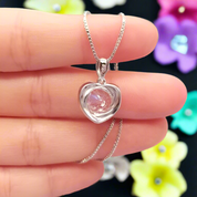 1.0 Ct Diamond Classic Heart Pendant Necklace-Evani Naomi Jewelry