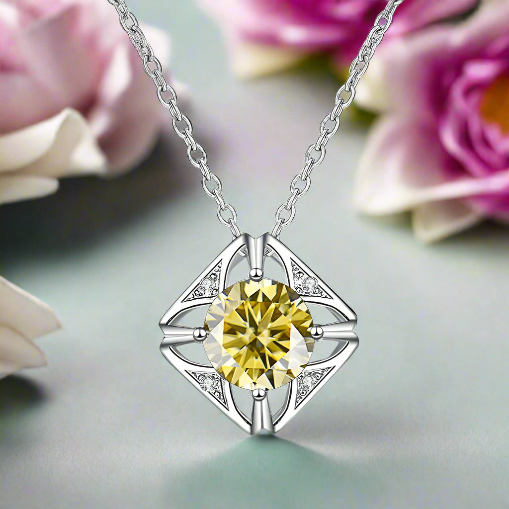 1.0 Ct Diamond Classic Pendant Necklace-Evani Naomi Jewelry