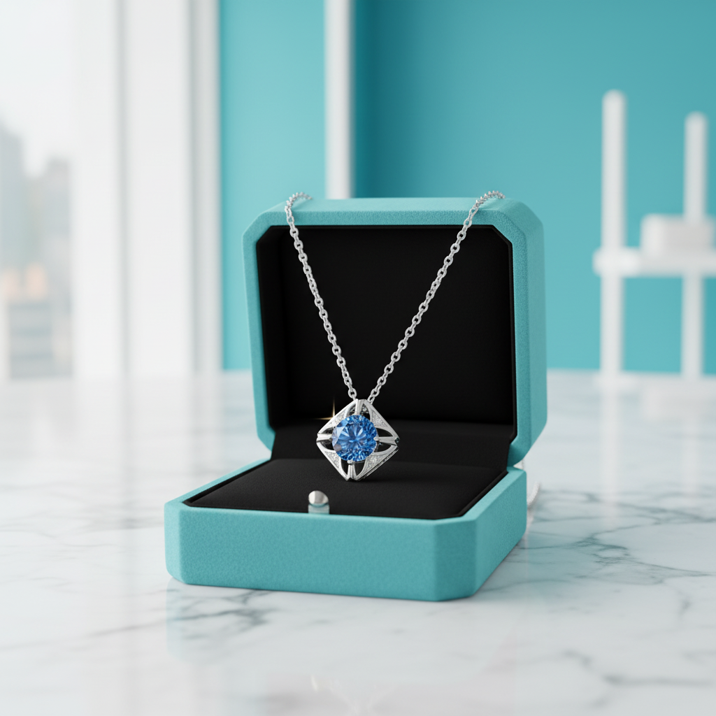 1.0 Ct Sapphire Birthstone Classic Pendant Necklace-Evani Jewelry