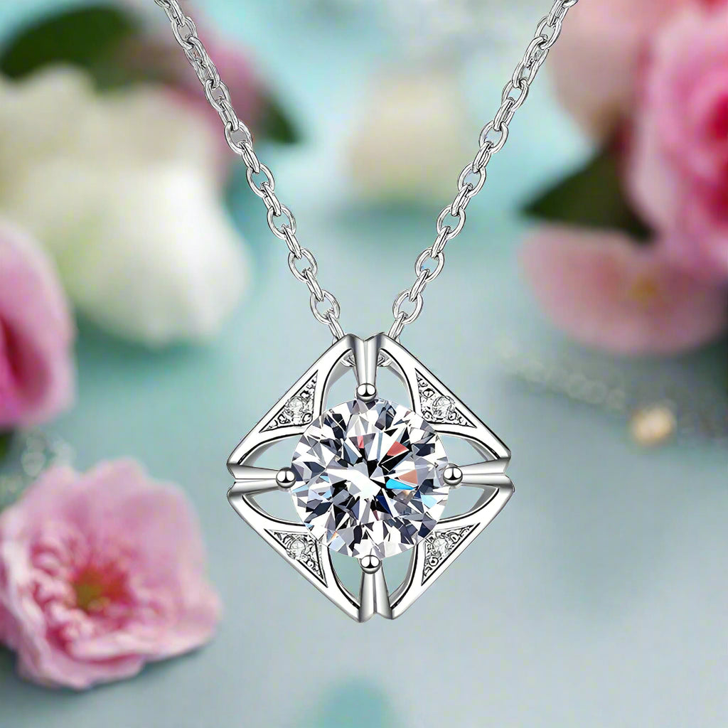 1.0 Ct Diamond Classic Pendant Necklace-Evani Naomi Jewelry