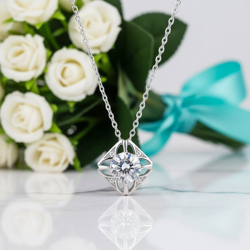 1.0 Ct Diamond Classic Pendant Necklace-Evani Jewelry
