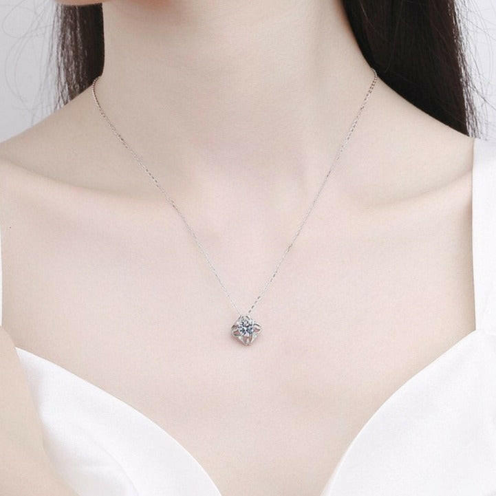 1.0 Ct Diamond Classic Pendant Necklace-Evani Naomi Jewelry