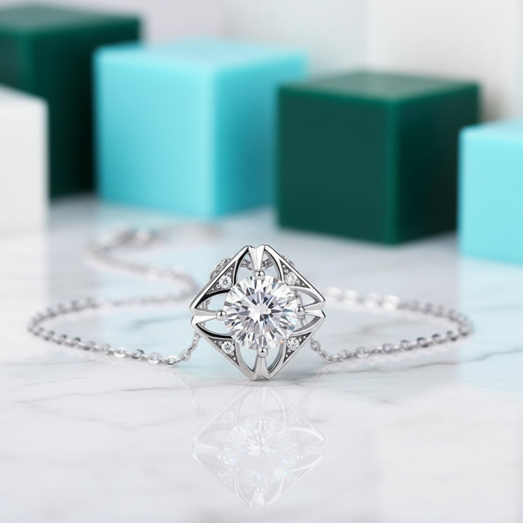 1.0 Ct Diamond Classic Pendant Necklace-Evani Jewelry