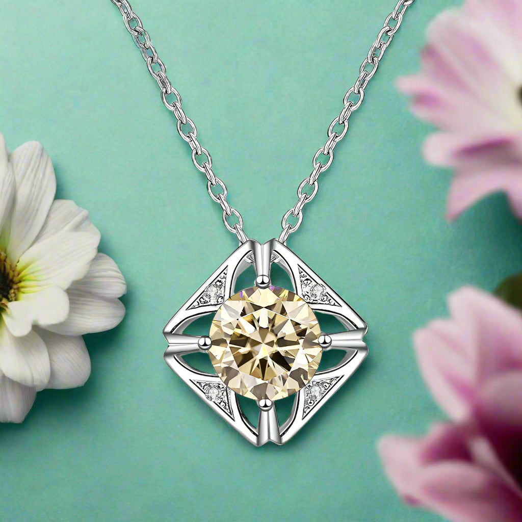 1.0 Ct Diamond Classic Pendant Necklace-Evani Naomi Jewelry