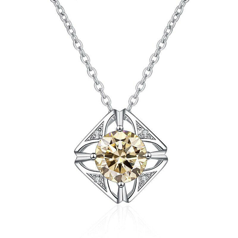 1.0 Ct Diamond Classic Pendant Necklace-Evani Naomi Jewelry