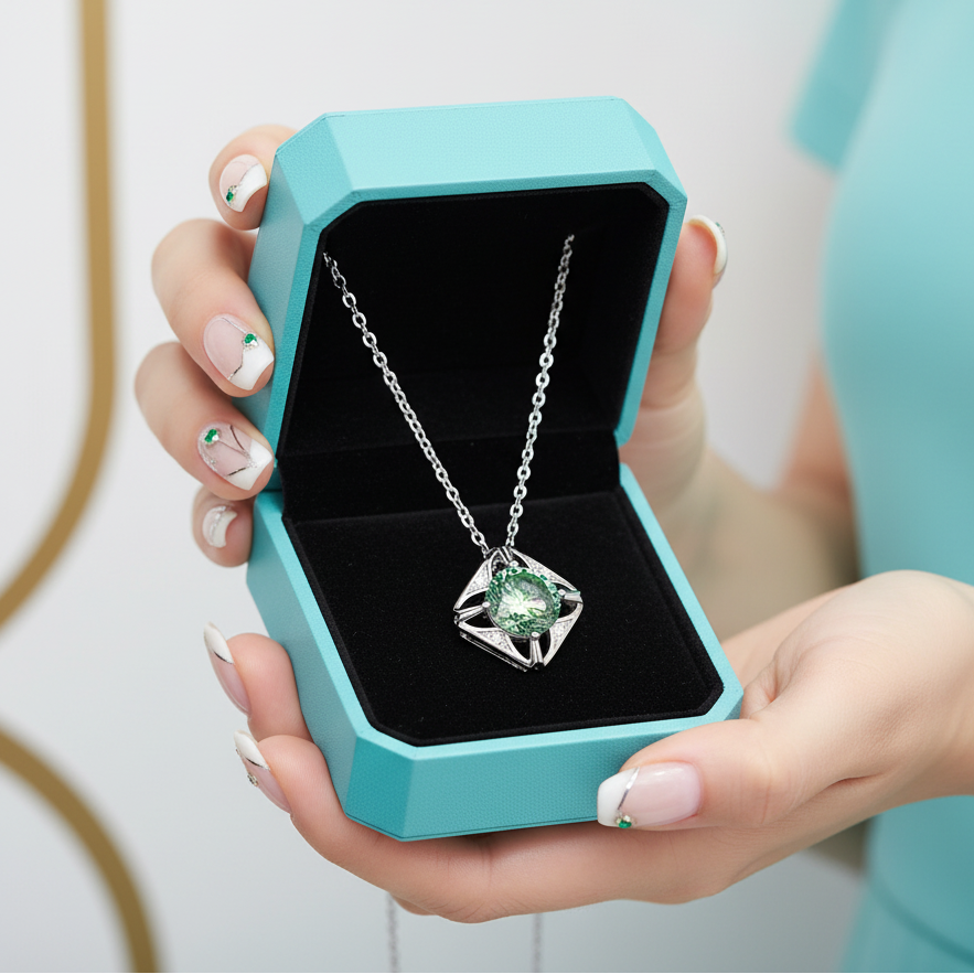 1.0 Ct Classic Peridot Pendant Necklace-Evani Jewelry