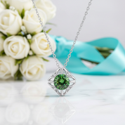 1.0 Ct Classic Emerald Birthstone Pendant Necklace-Evani Jewelry