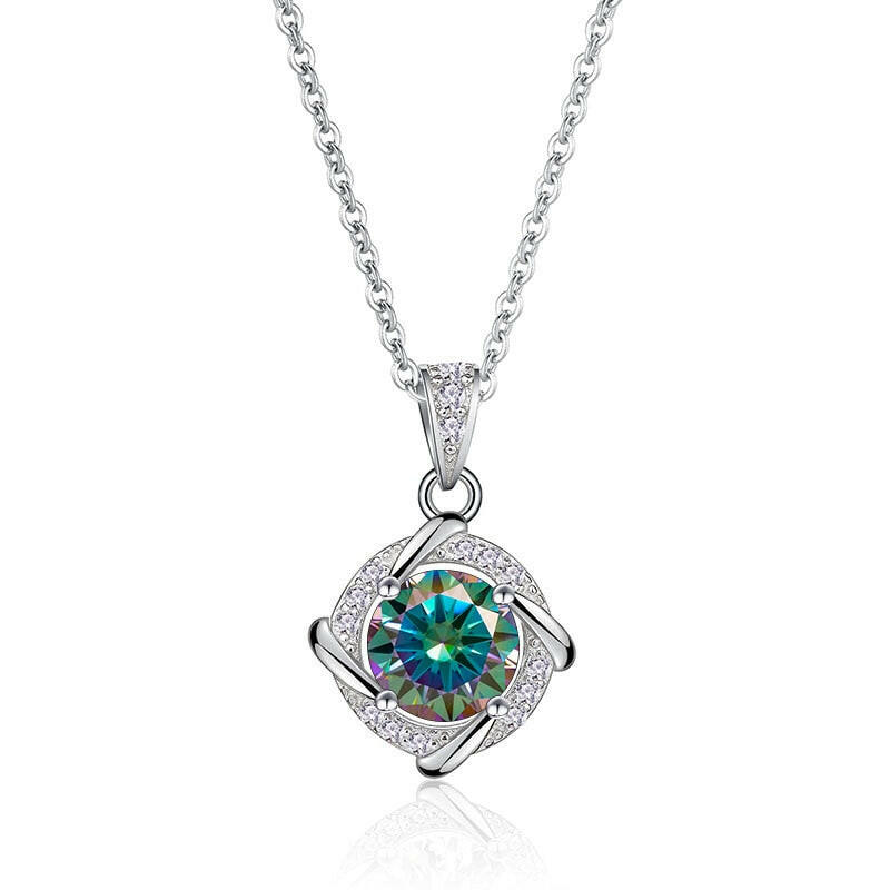 1.0 Ct Diamond Clavicle Pendant Necklace-Evani Naomi Jewelry