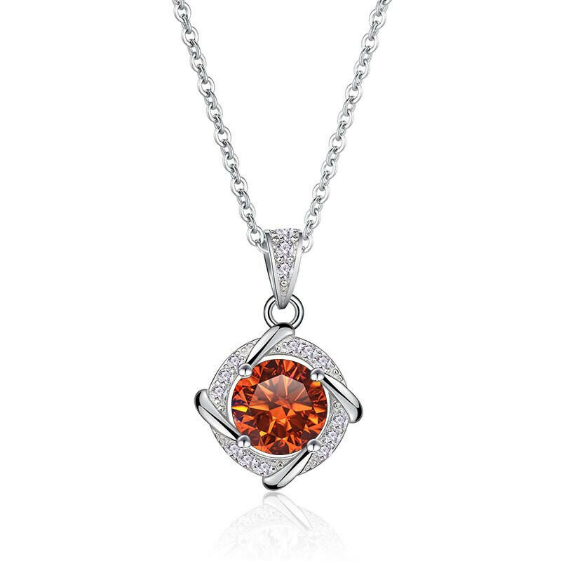 1.0 Ct Diamond Clavicle Pendant Necklace-Evani Naomi Jewelry