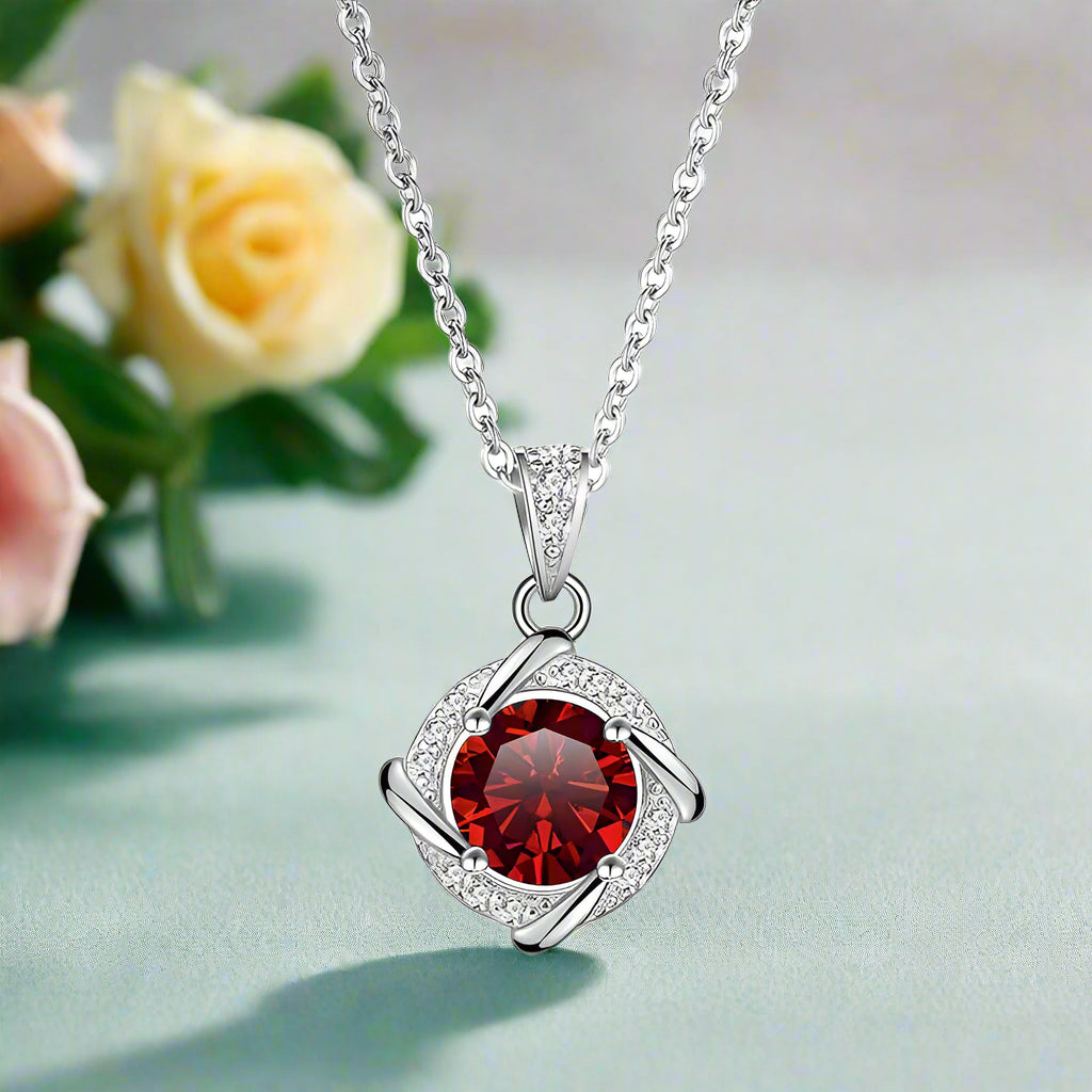 1.0 Ct Diamond Clavicle Pendant Necklace-Evani Naomi Jewelry